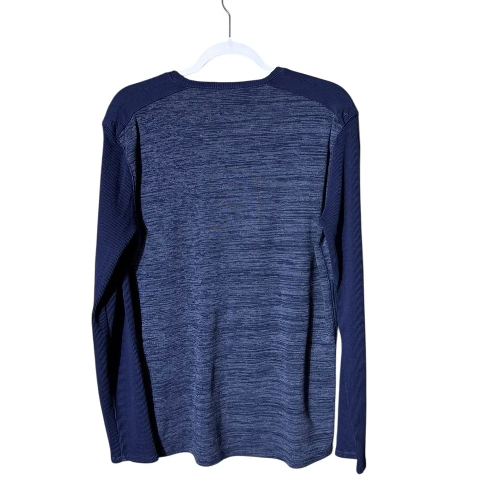 Calvin Klein Mens Sweater Size Medium Quiet Luxury Preppy Blue V Neck‎ Heritage